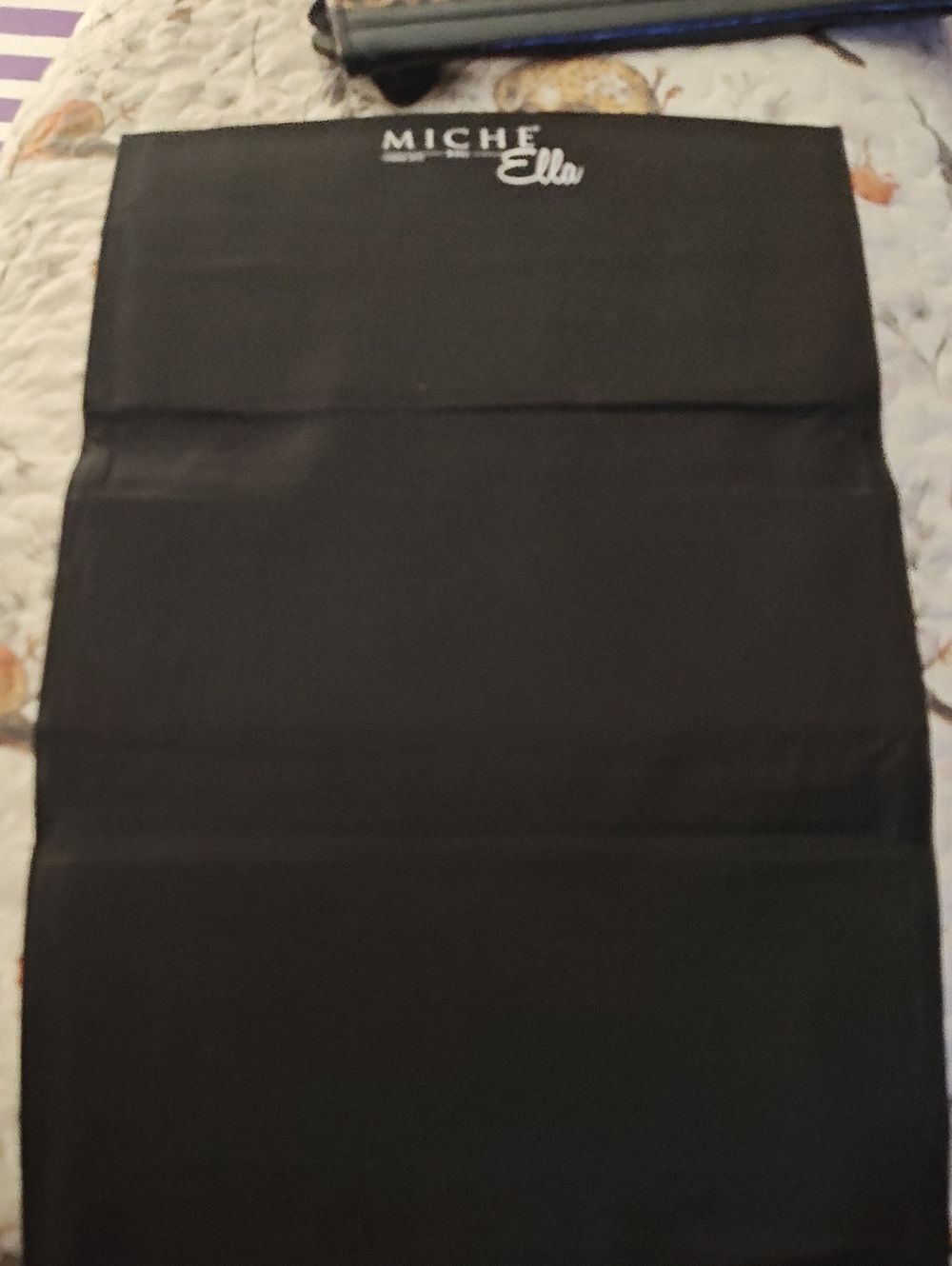 Miche Ella Black Foldable Organizer Panel with White Logo 2 Bag Organizers